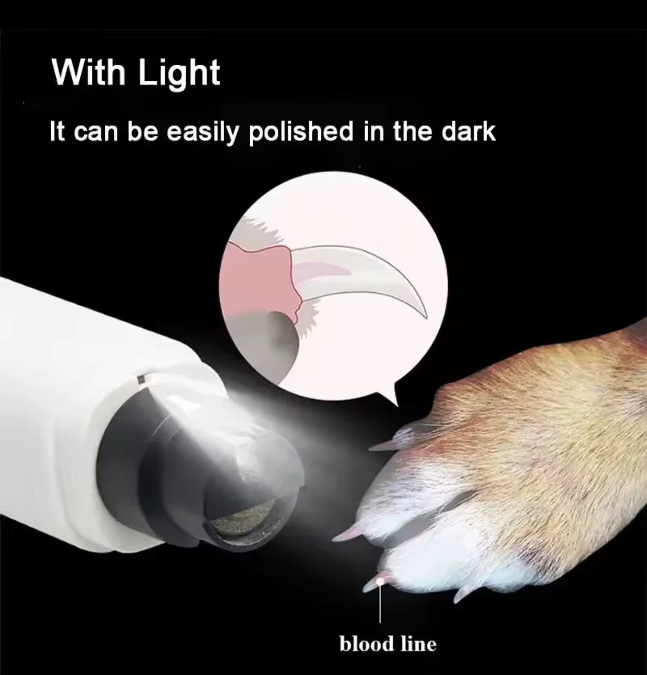 ππΎ Electric Dog Nail Clippers β Rechargeable, LED Light & Low Noise Grooming Tool π‘πΆ